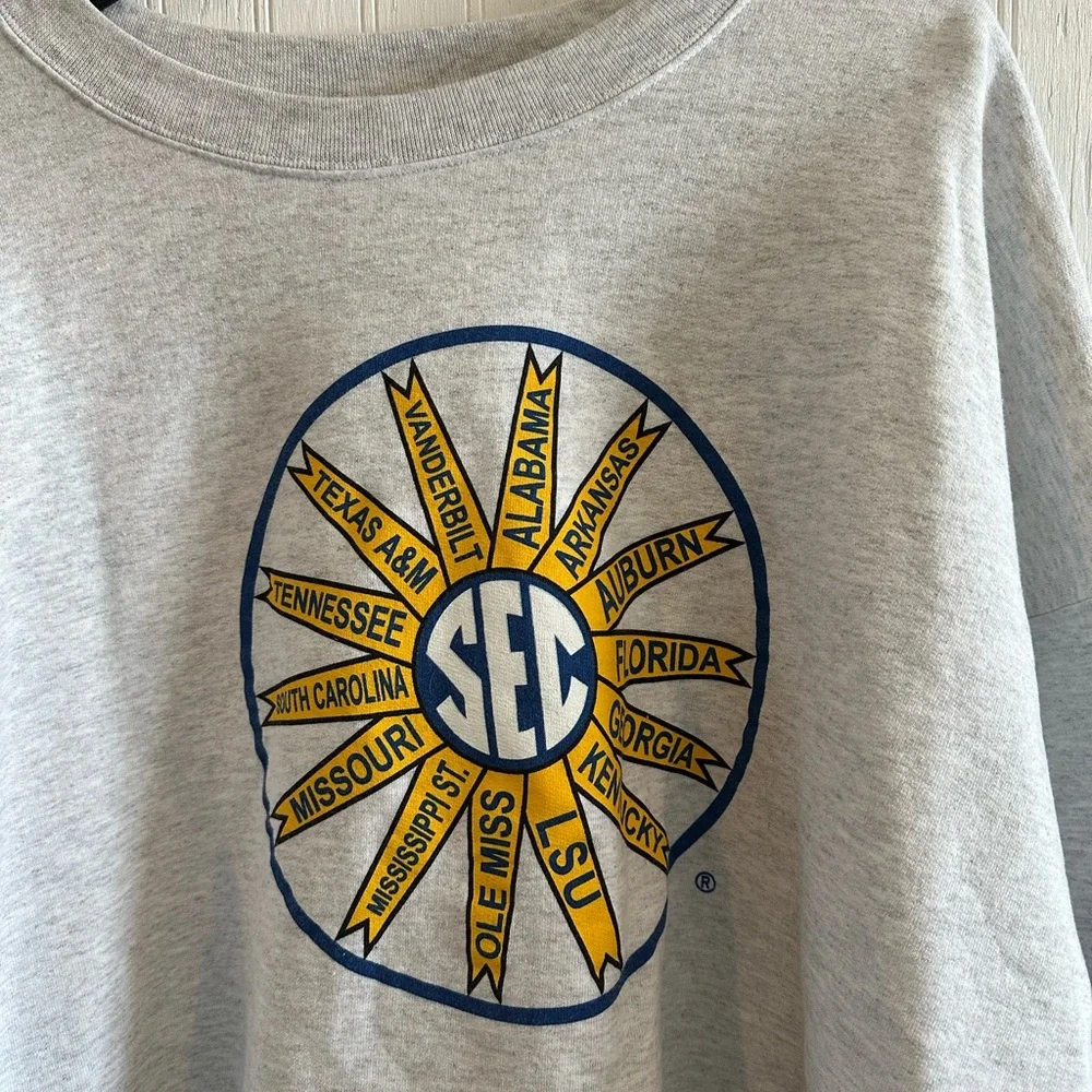 Light Gray SEC Graphic Women's Sweatshirt - Picture 3 of 5
